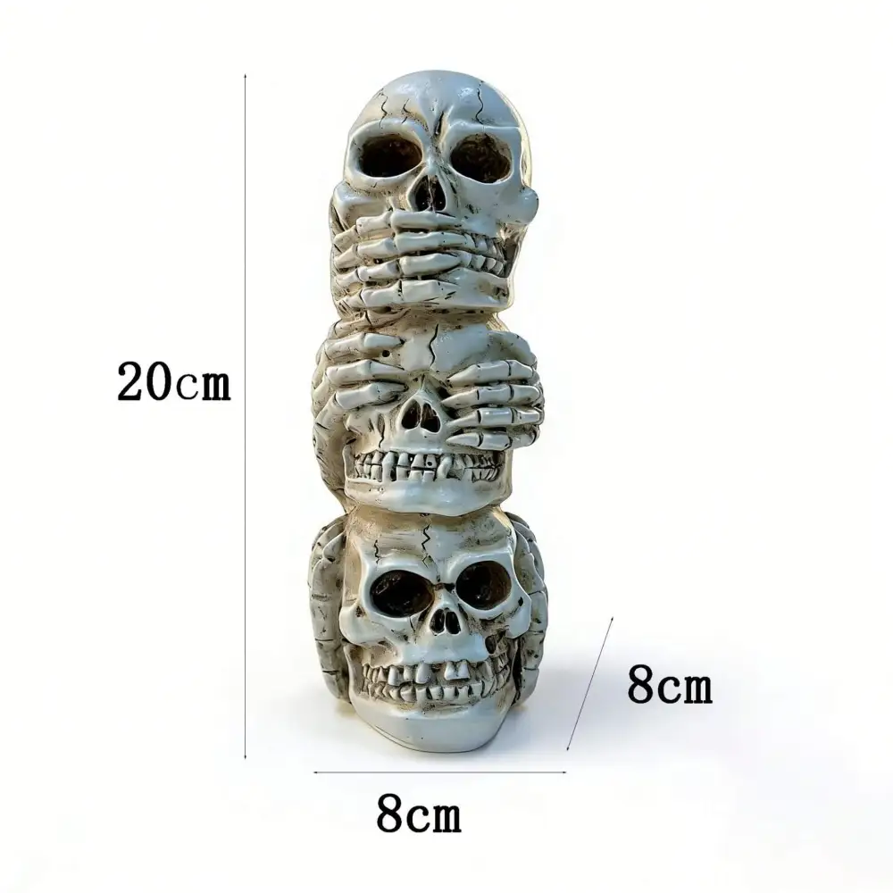 Skull Resin Figurine Conjoined