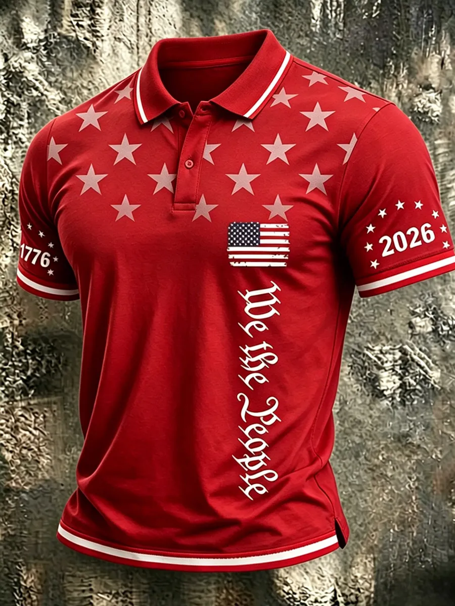 Men's 250th Anniversary Print Business Top