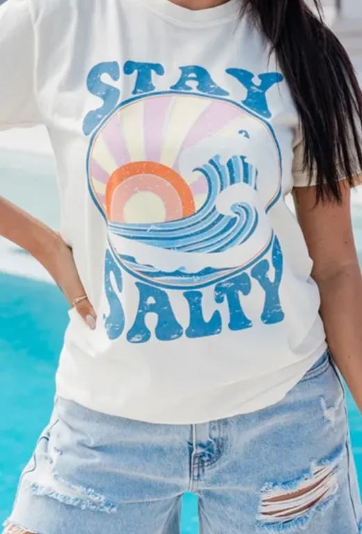 Beach - Themed Colorful Print Comfort T-shirt