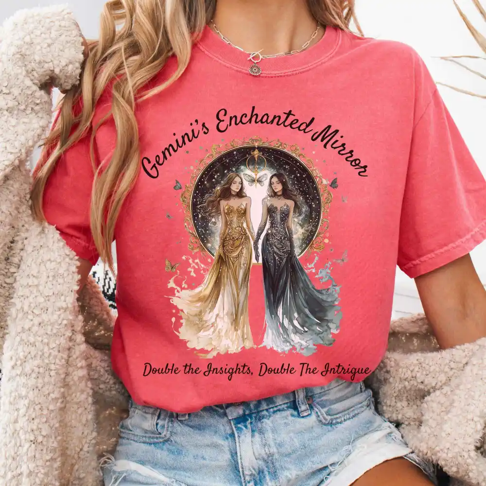 Gemini's Enchanted Mirror Zodiac Shirt