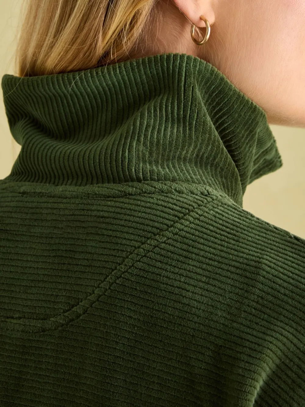 Green Corduroy Sweatshirt