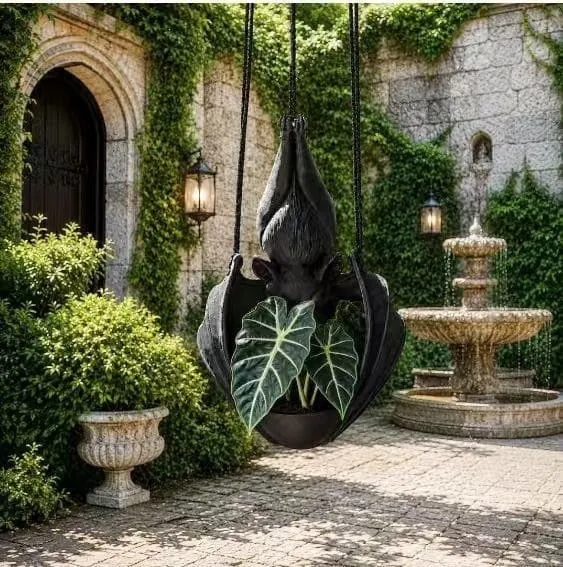 Halloween Hanging Bat Plant Pot Plant Stand