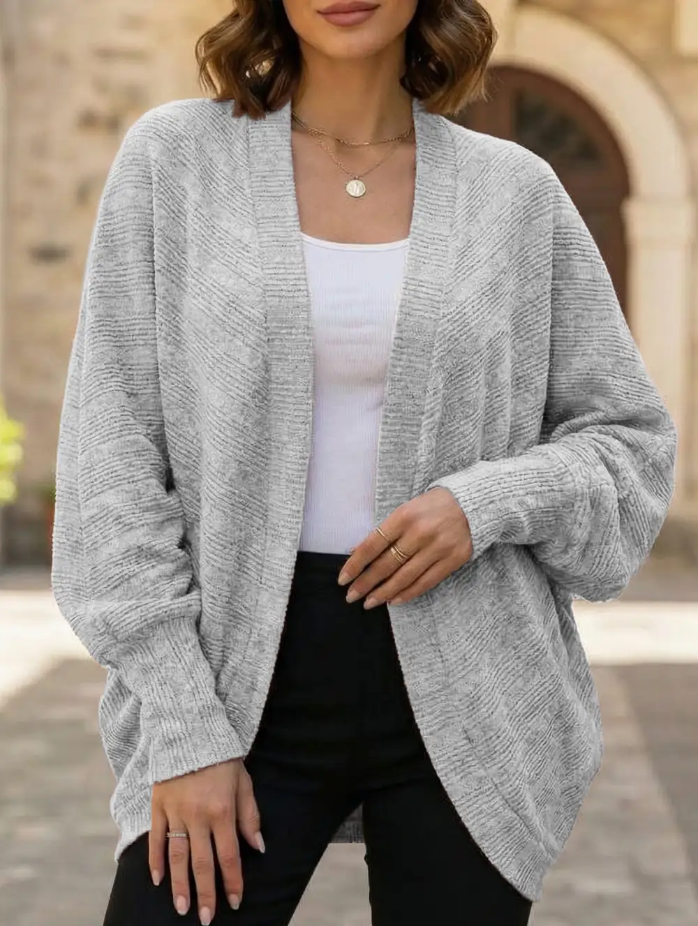 Mid Length Knitted Cardigan