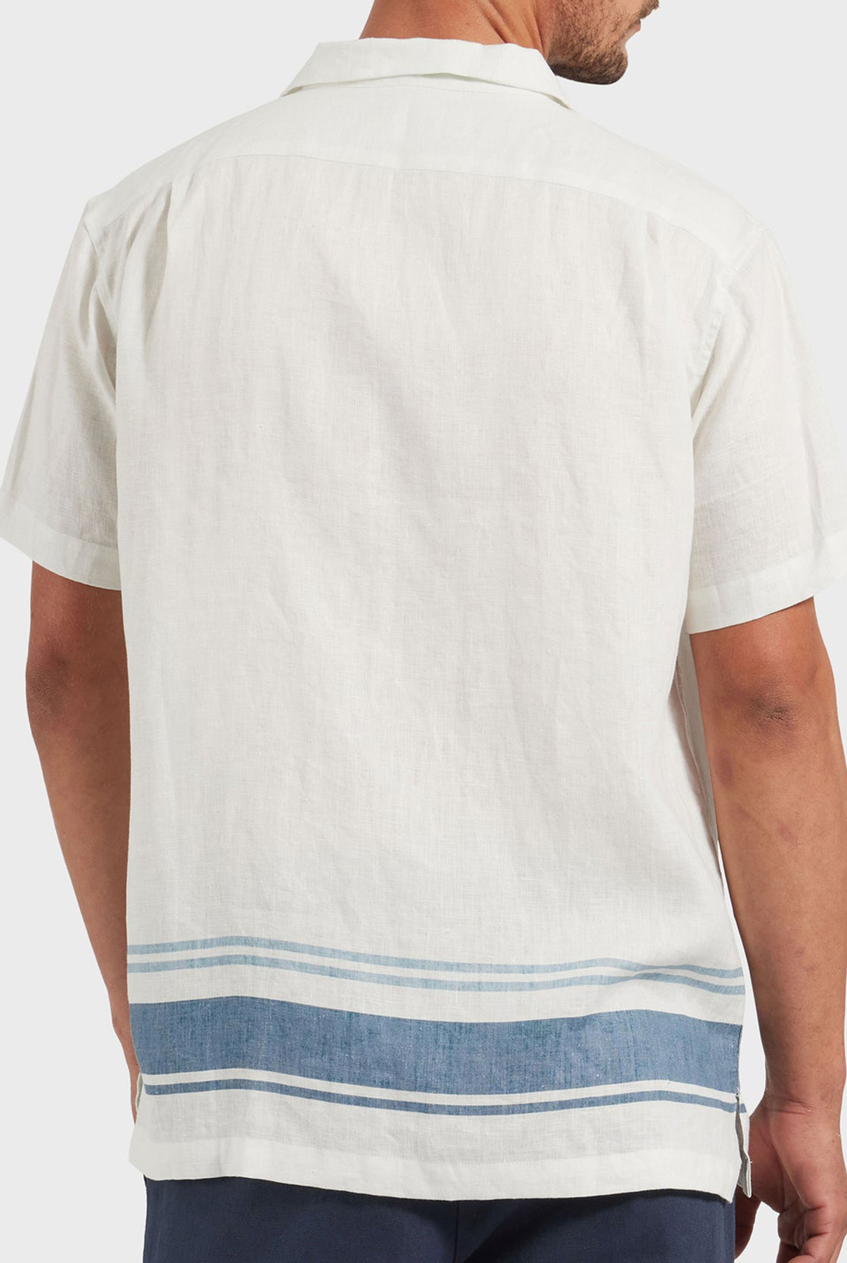 Charlie Short Sleeve Shirt-White/peach