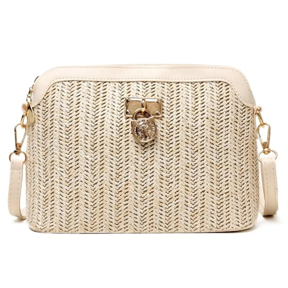 Hand Woven Zipper Shoulder Bag
