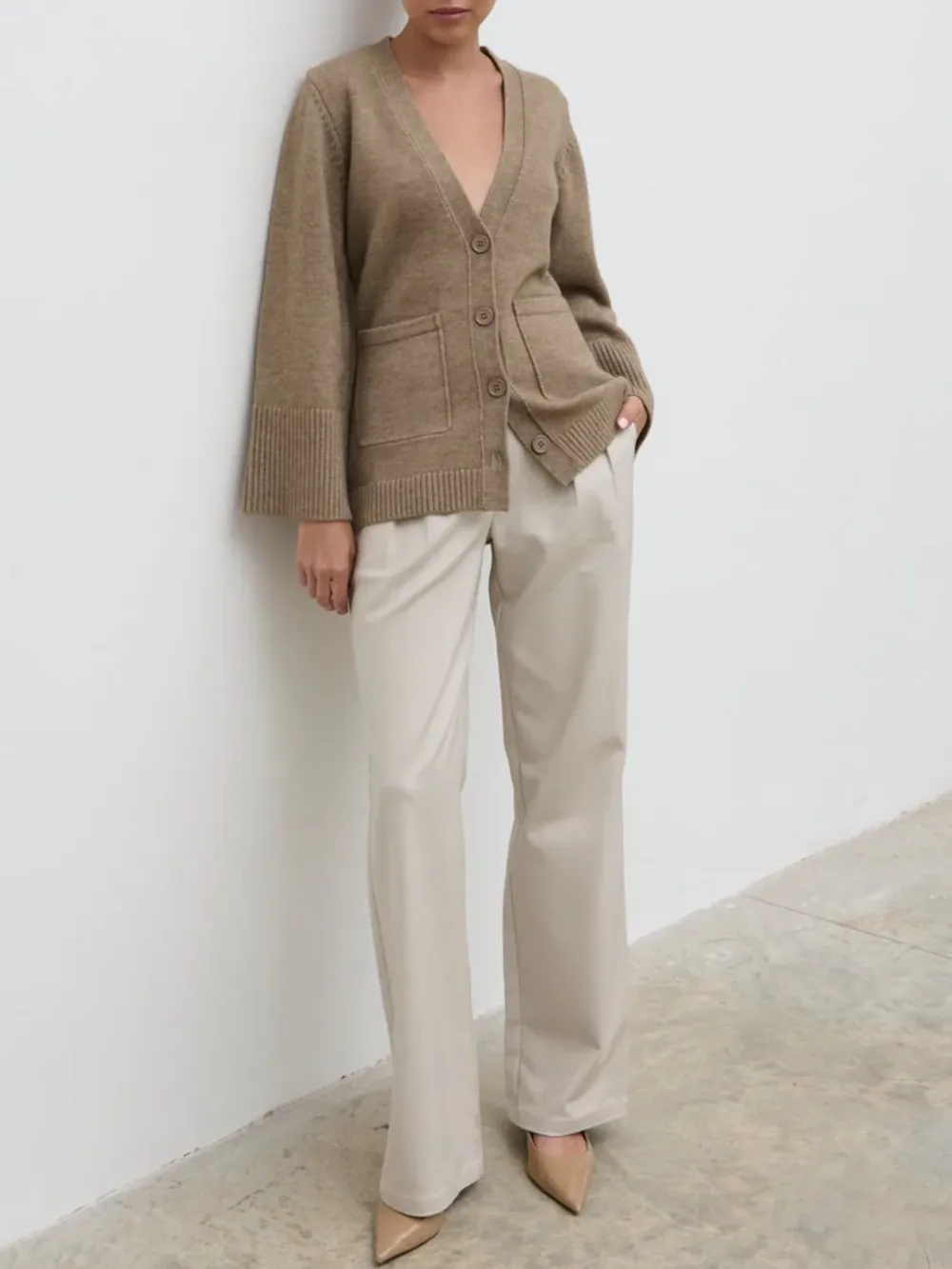 Button Front Knit Cardigan