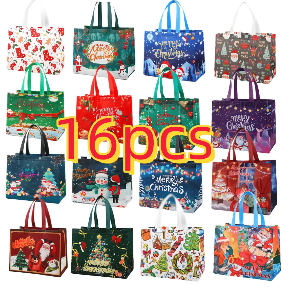 Large Unisex Multifunctional Non-Woven Christmas Gift   Bag with Handles