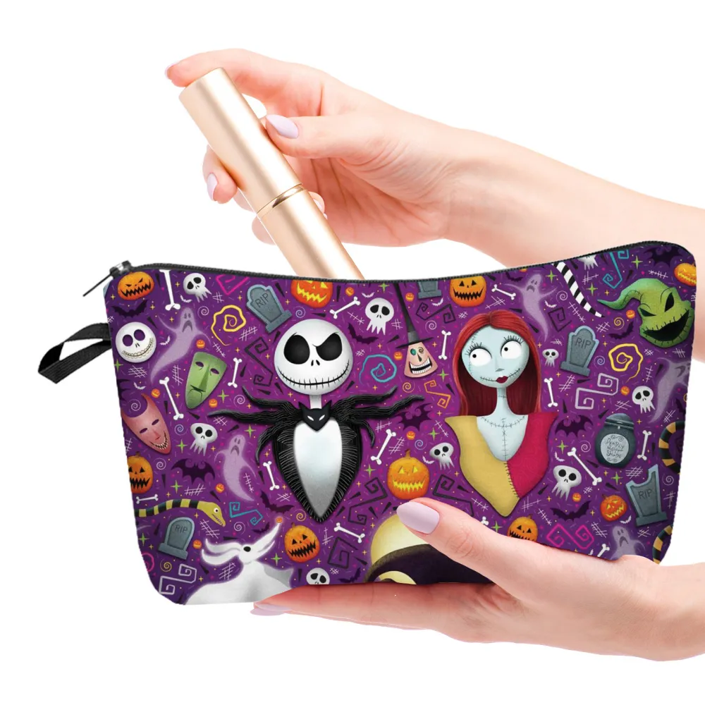 Nailhour Halloween Purple Witch Makeup Bag