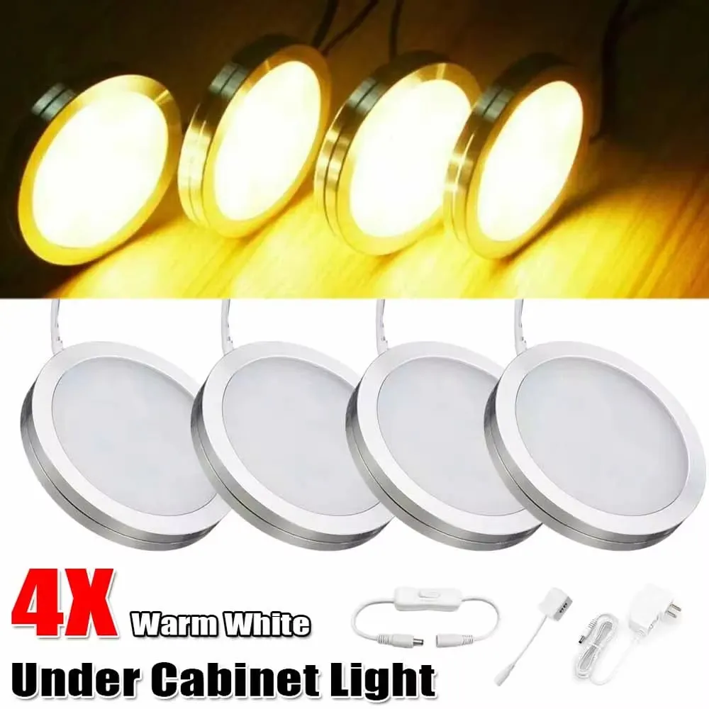4 Pcs Under Cabinet Light Set