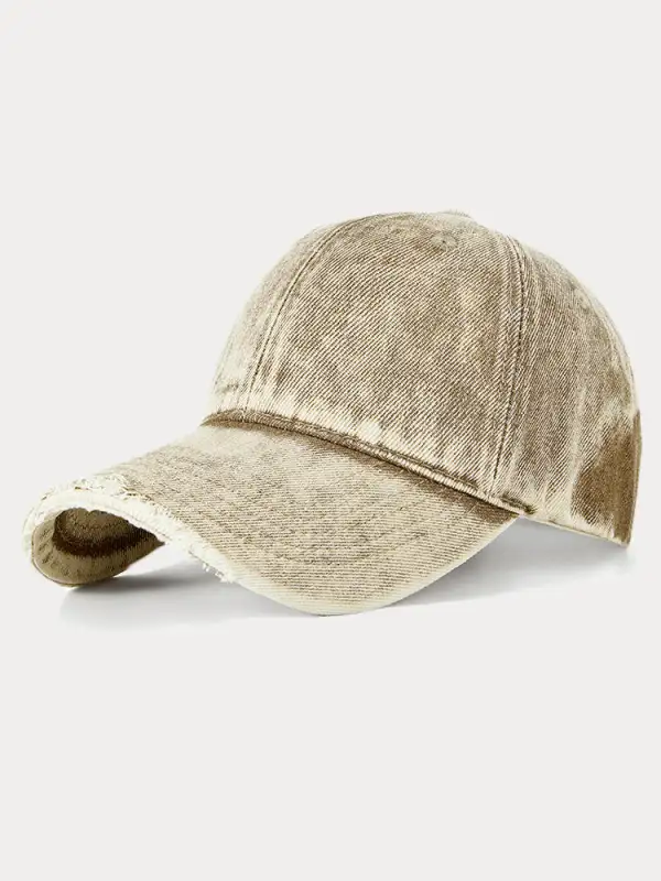 Vintage Distressed Denim Baseball Cap