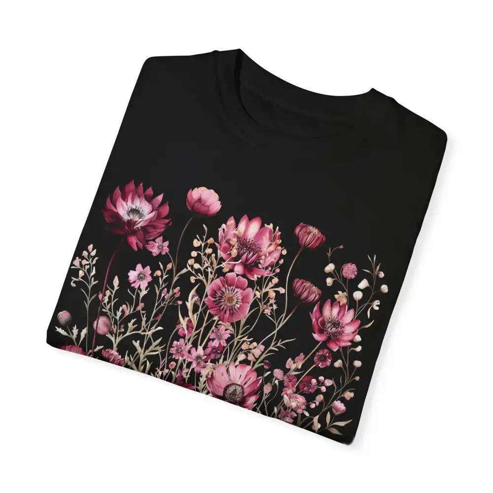 Vintage Wildflower Maroon Floral Shirt