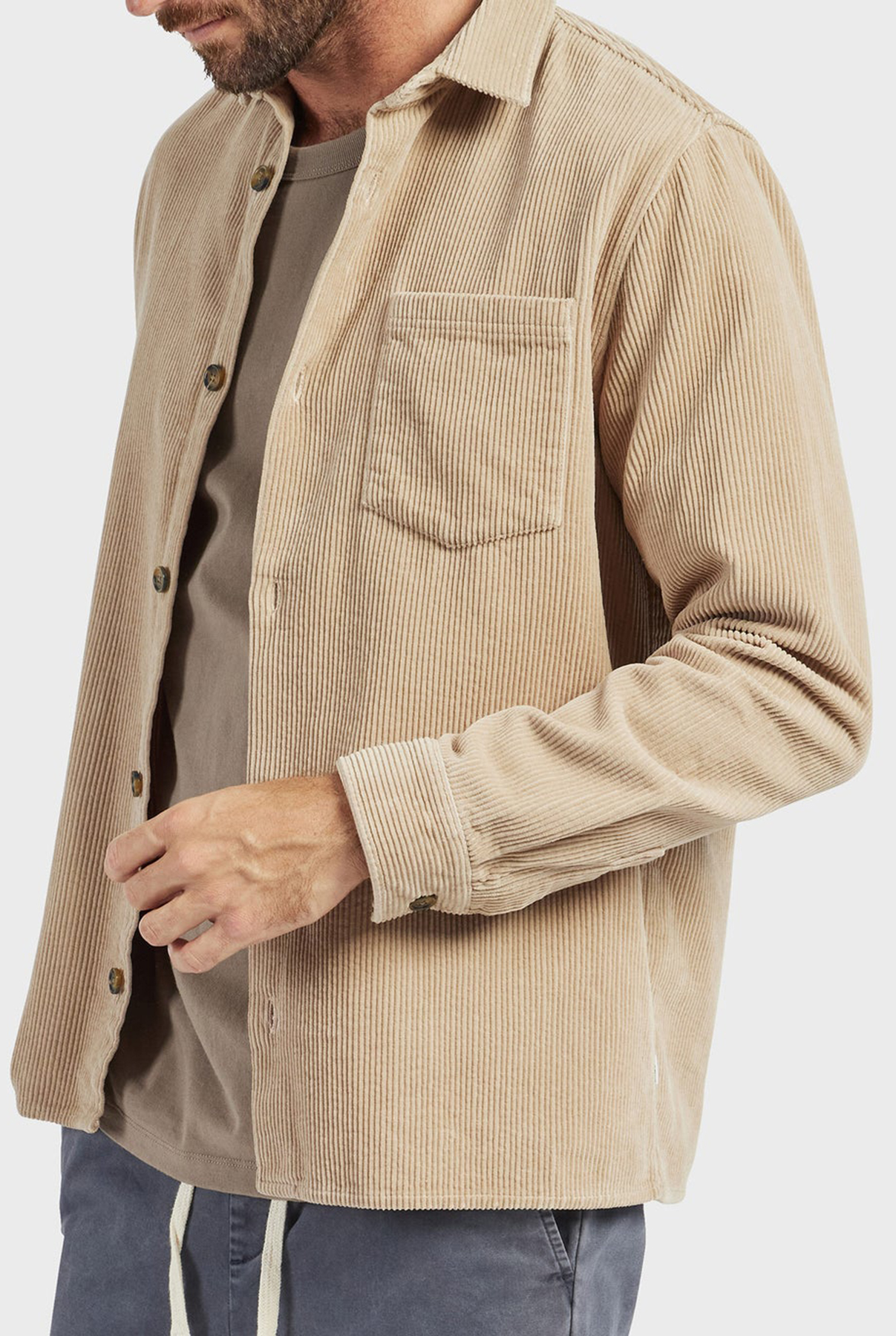 Lebowski Cord Overshirt-Navy