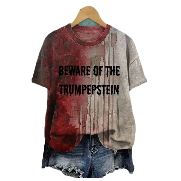 2025 Halloween Bloody Beware Of The Trumpepstein T-Shirt