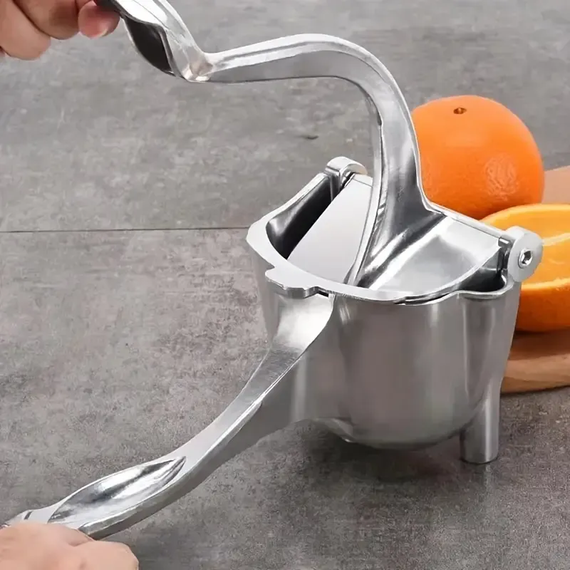 Silvery Stainless Steel Manual Juicer