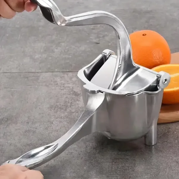 Silvery Stainless Steel Manual Juicer