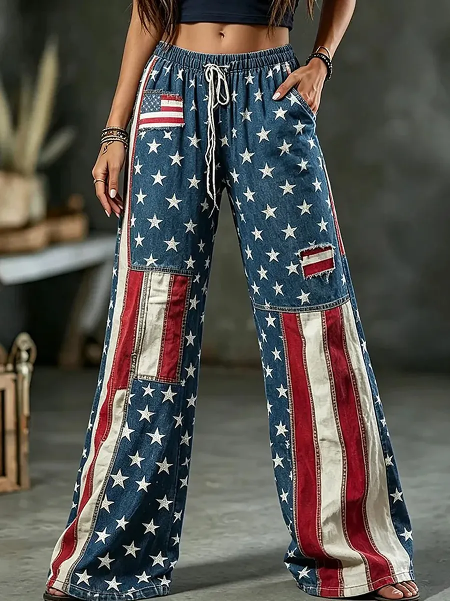 Women'S 250Th Independence Day Printed Casual Pants