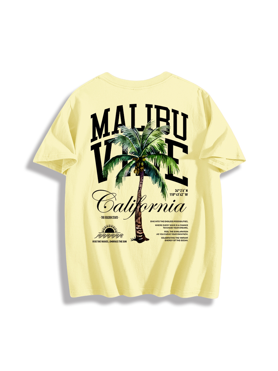 Malibu Inspired Tropical Graphic T-Shirt