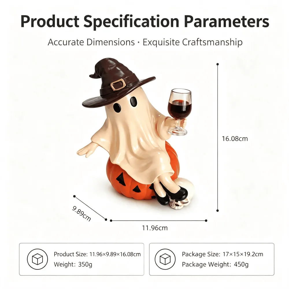 Halloween Ghost Pumpkin Ornament Glowing Night Light