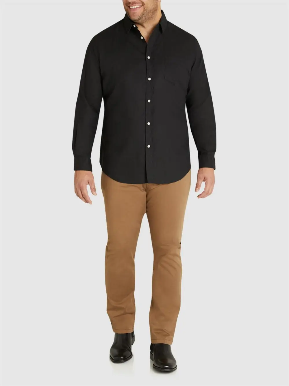 Business Casual Fit Linen Long Sleeve Shirts