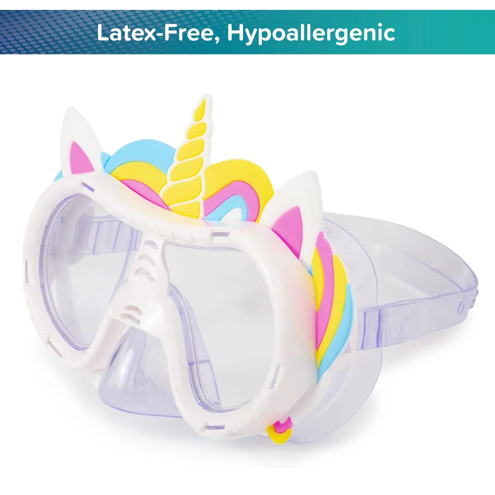 Double-Lens Wide-View Unicorn-Shaped Children'S Swimming Goggles
