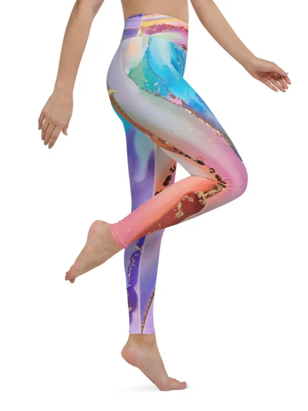 Gold Fluid Leggings