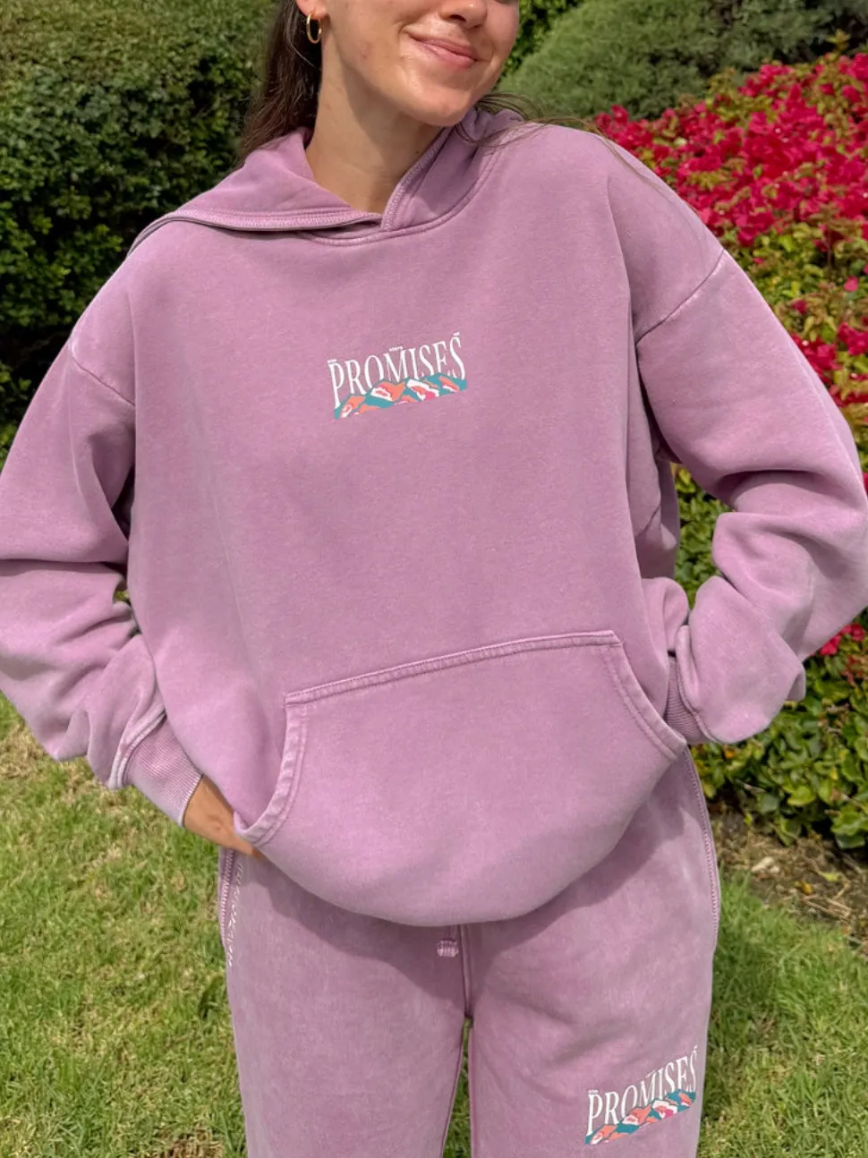 Lady Landscape Graffiti Cap Long-Sleeved Hoodie