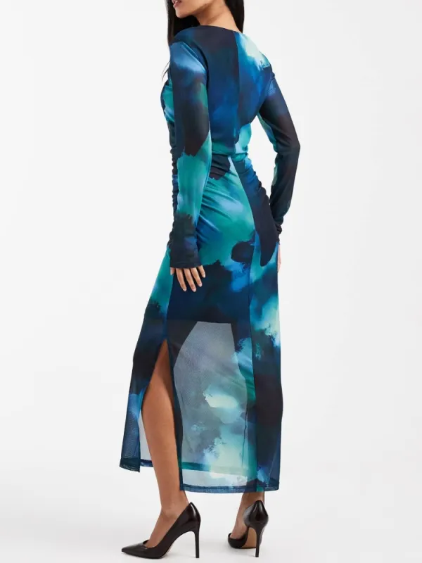 Tie Dye Round Neck Dress
