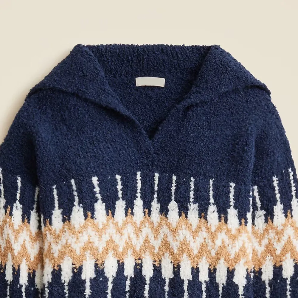 Argyle Pattern V-Neck Long Sleeve Sweaters