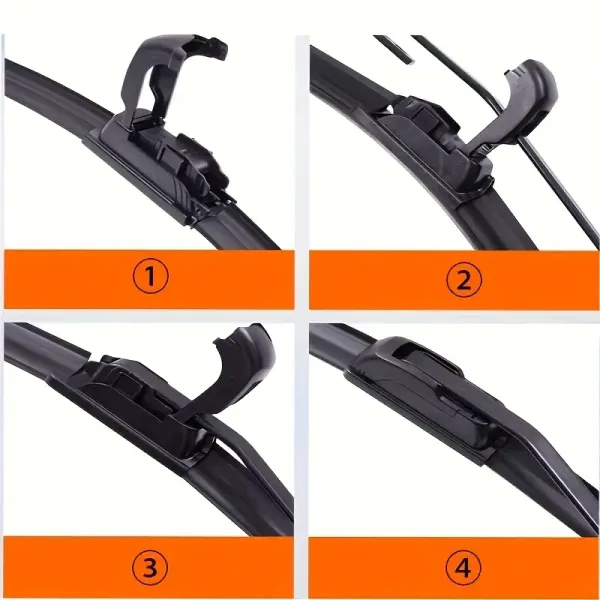 Natural Rubber Premium Windshield Wiper Blades - Universal Fit