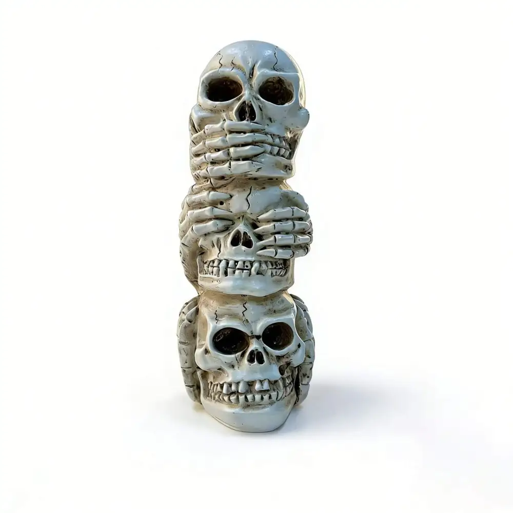 Skull Resin Figurine Conjoined