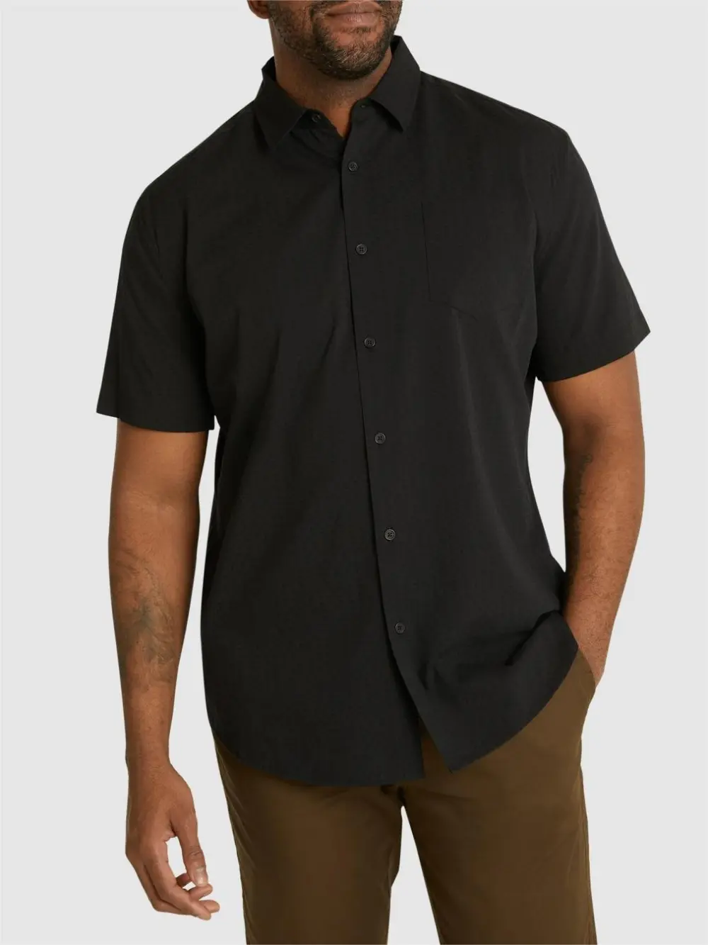 Men's Simple Solid Short Sleeve Shirts