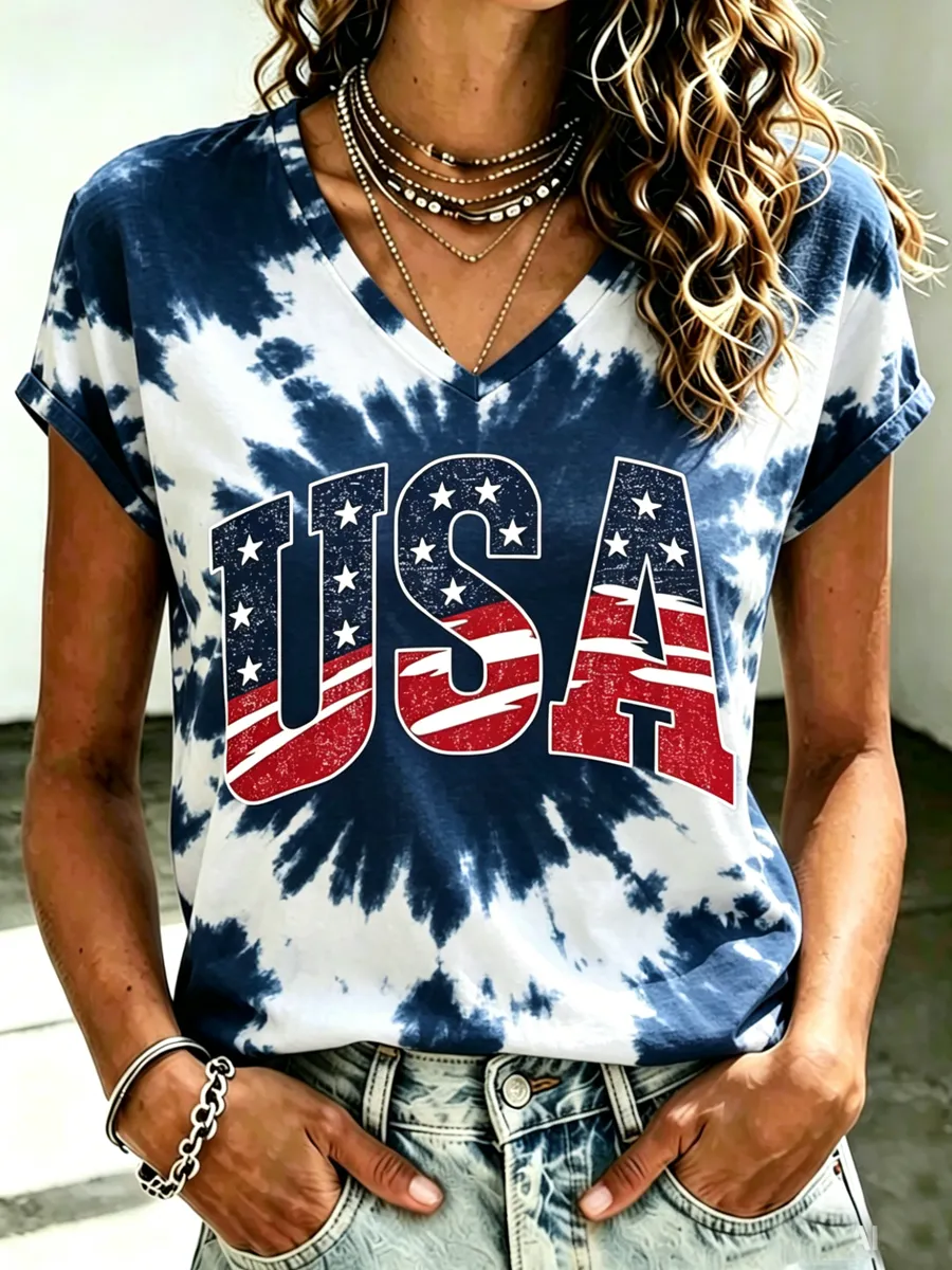Women'S Vintage American 250Th Anniversary Short-Sleeve T-Shirt