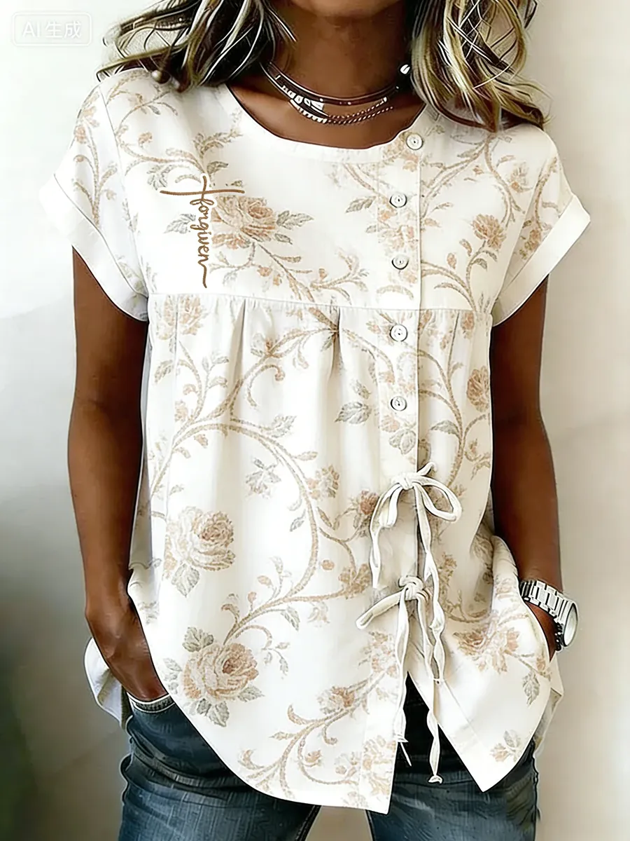 Ladies' Casual Floral Faith Cardigan Shirt