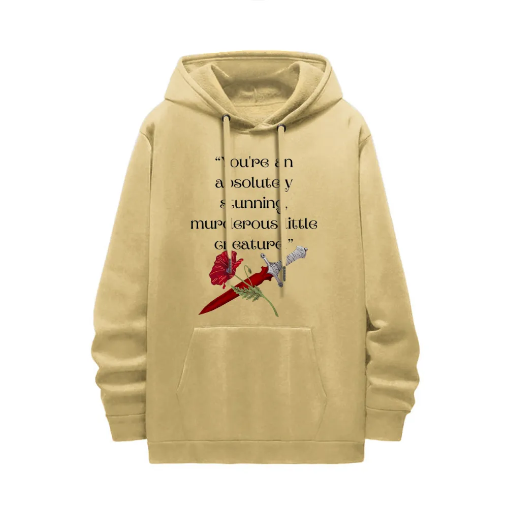 Letter Abstracts Printed Hoodies