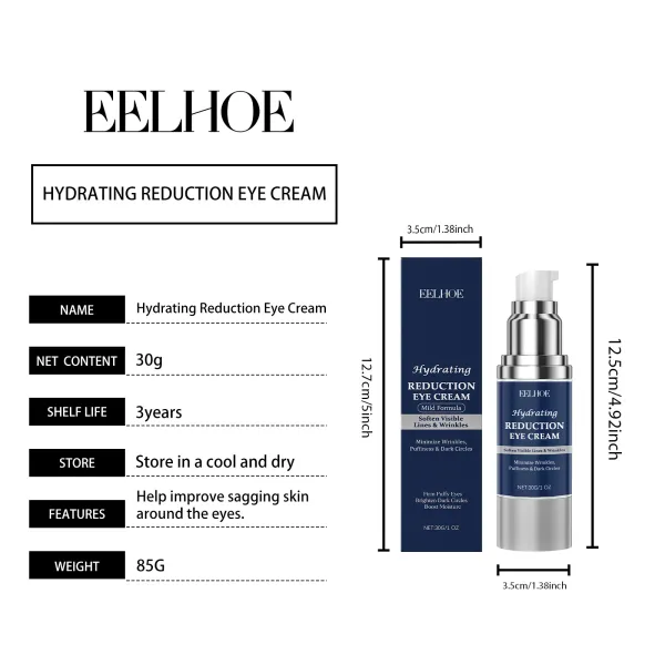 Eye cream is refreshing, moisturizing, hydrating, elastic, gentle and skin friendly. It provides daily care, nourishment and delicacy to the skin around the eyes