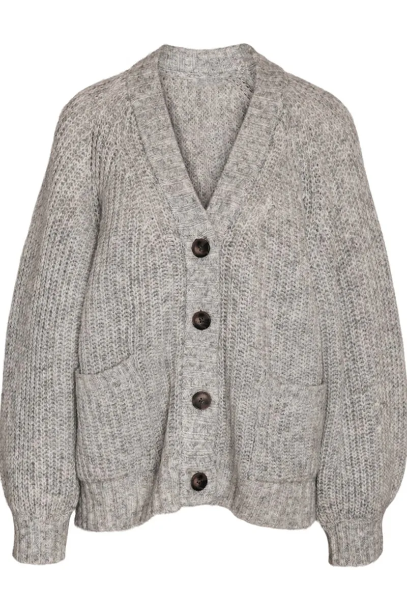 Grey Pocket Featured Chunky Cardigans