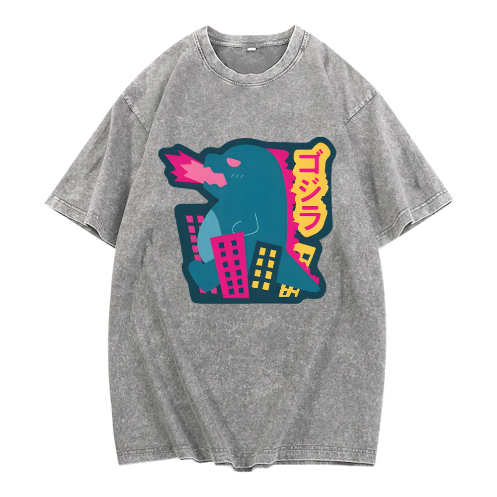 Round Neck Printed Short Sleeved T-Shirt