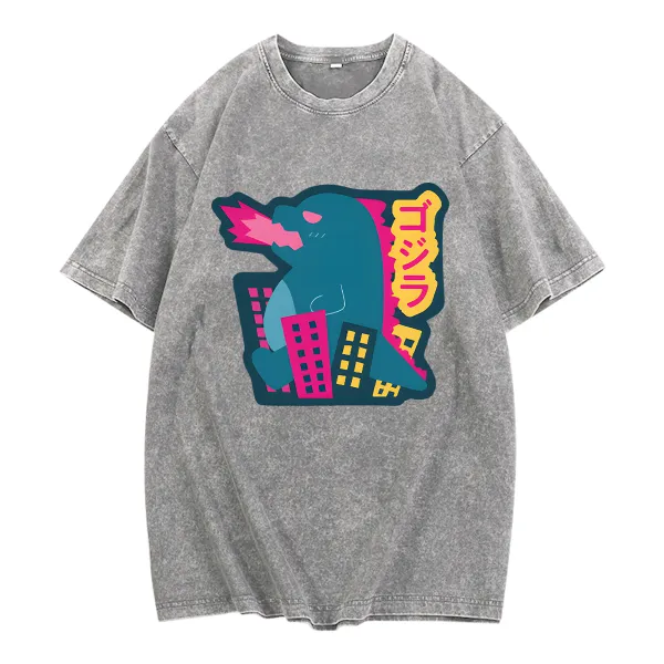 Round Neck Printed Short Sleeved T-Shirt