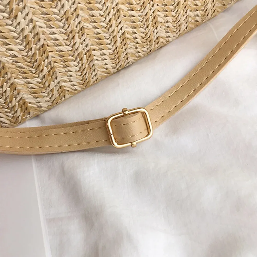 Hand Woven Zipper Shoulder Bag