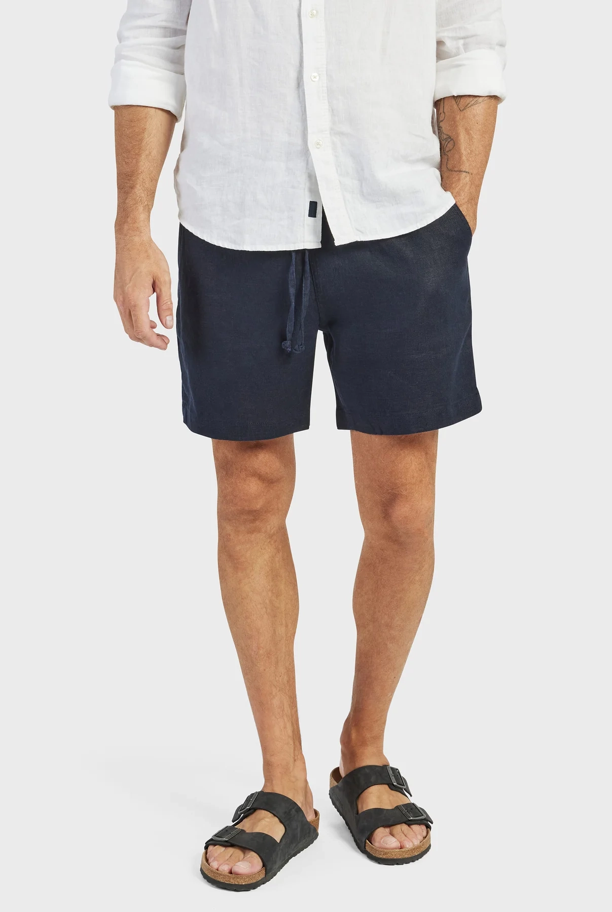 Riviera Linen Short- Navy