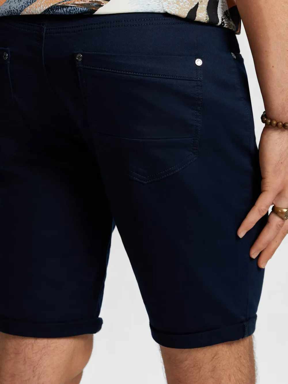 Petrol Casual Style Denim Short