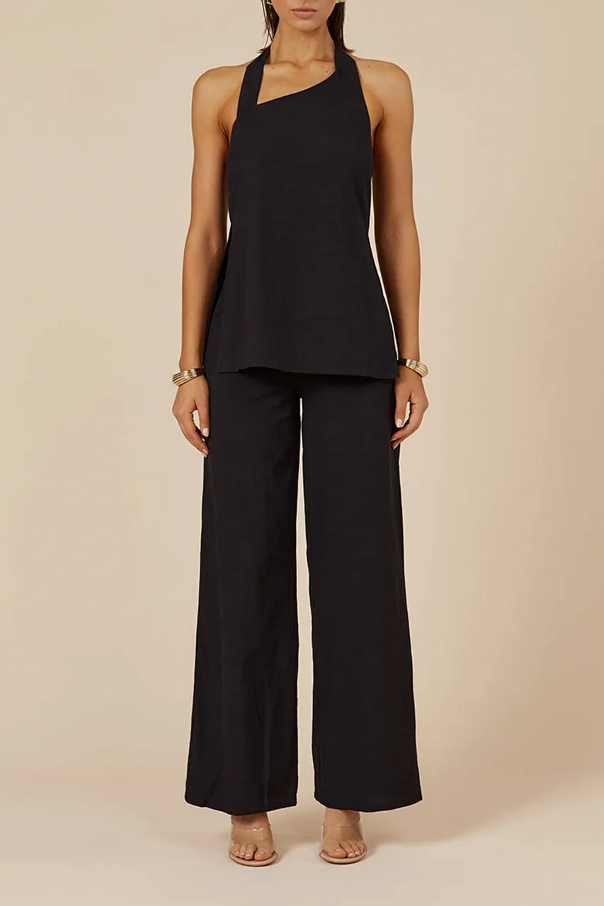 Black High Waisted Wide Leg Pants