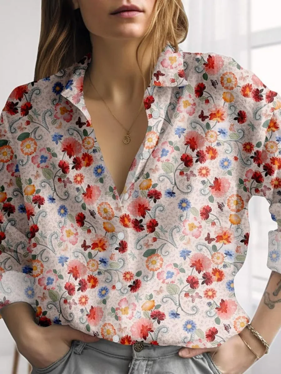 Floral Casual Long Sleeve Shirt
