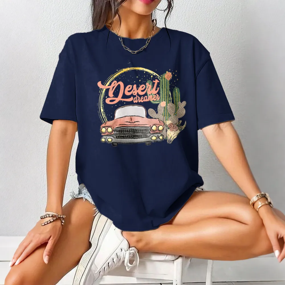 Desert Inspired Retro Car Graphic T-Shirts