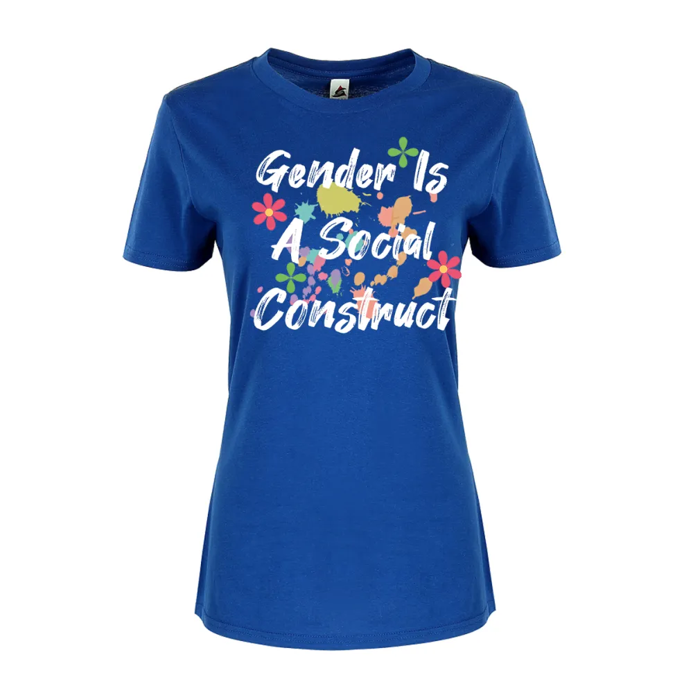Irregular Lettered Crew Neck T-Shirts