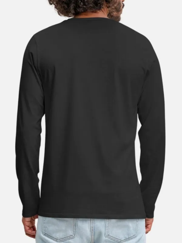 A Long-Sleeved T-Shirt With Cat Print For Men Finishing Bowling
