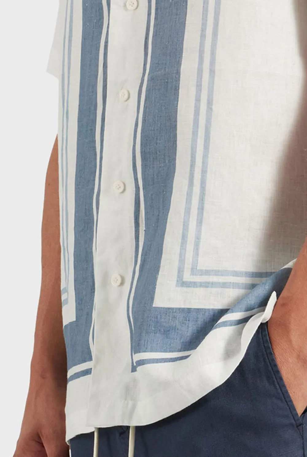 Vintage Striped Short Sleeve Shirt
