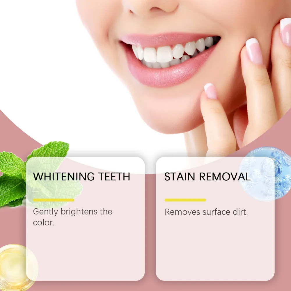 Oralhoe,Mild stain-removing tooth powder, cleans and brightens teeth, protects gums and enamel, freshens breath, and cares for teeth-$GO