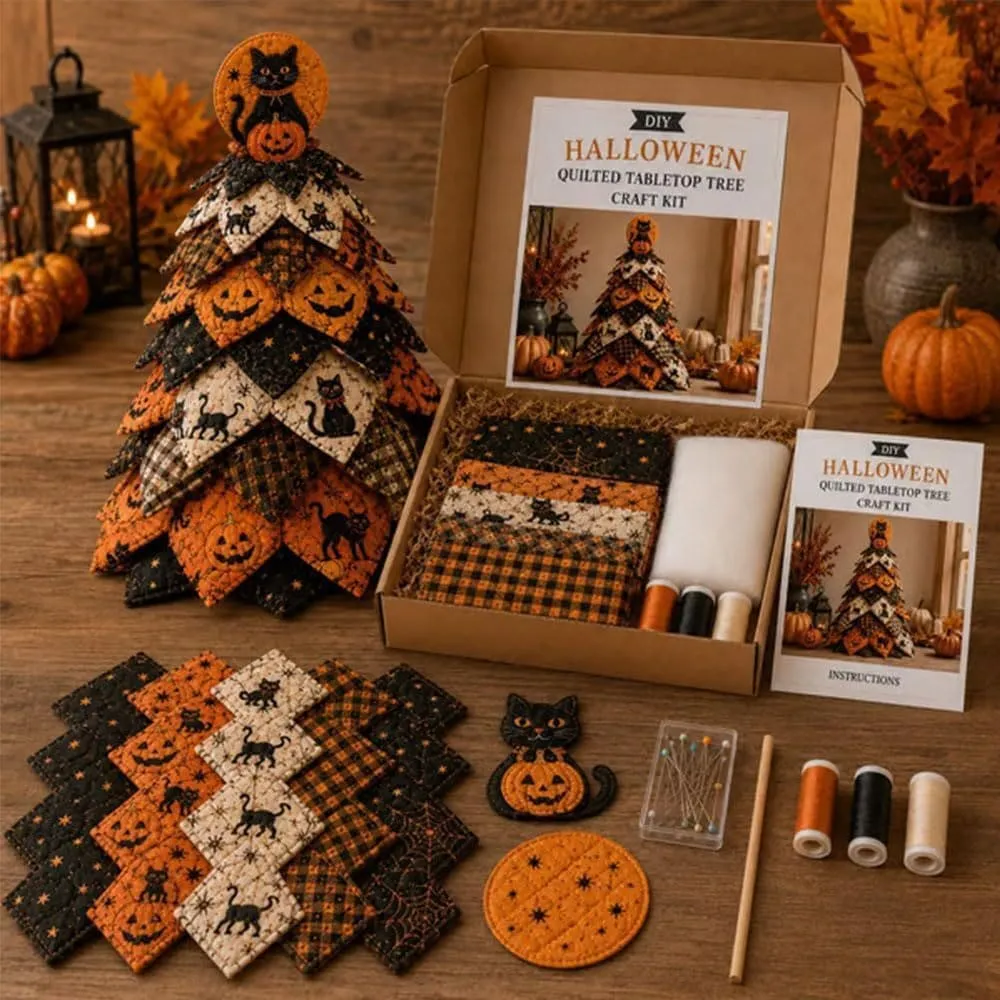 Halloween DIY Halloween Quilted Fabric Tree Kit