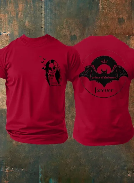Men'S Prince Of Darkness Forever Rip Legend Ozzy Osbourne Memorial Tee